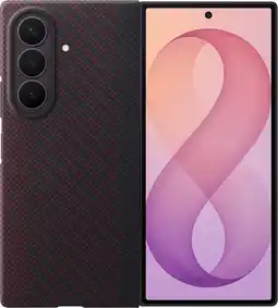 Coolblue Samsung Galaxy Z Fold 8 Ultra Carbon Back Cover met Magneet Rood aanbieding