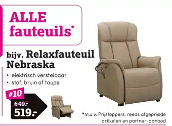 Leen Bakker Bijv. Relaxfauteuil Nebraska aanbieding