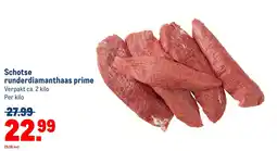 Makro Schotse runderdiamanthaas prime aanbieding