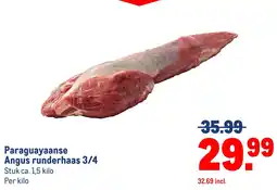Makro Paraguayaanse Angus runderhaas 3/4 aanbieding