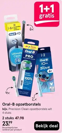 Etos Oral-B opzetborstels aanbieding
