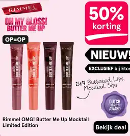 Etos Rimmel OMG! Butter Me Up Mocktail Limited Edition aanbieding