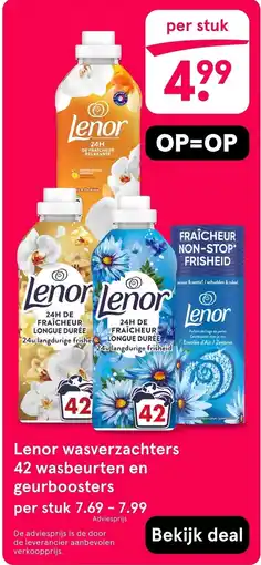 Etos Lenor wasverzachters 42 wasbeurten en geurboosters aanbieding