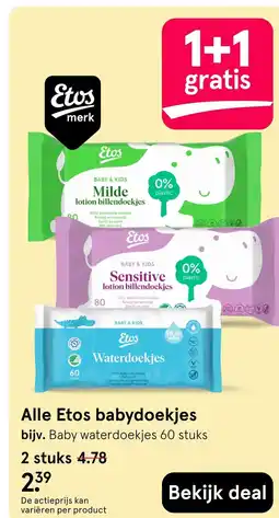 Etos Alle Etos babydoekjes aanbieding