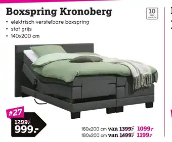 Leen Bakker Boxspring Kronoberg 140 x 200 cm aanbieding