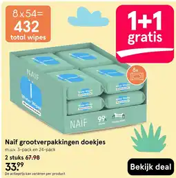 Etos Naif grootverpakkingen doekjes aanbieding