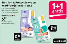 Etos Etos Soft & Protect luiers en luierbroekjes maat 1 en 2 aanbieding