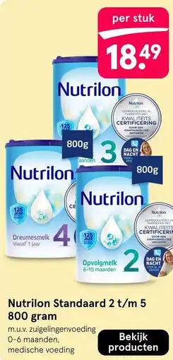 Etos Nutrilon Standaard 2 t/m 5 800 gram aanbieding
