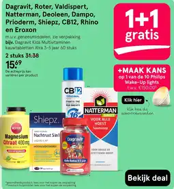 Etos Dagravit, Roter, Valdispert, Natterman, Deoleen, Dampo, Prioderm, Shiepz, CB12, Rhino en Eroxon aanbieding