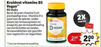Kruidvat Kruidvat vitamine d3 vegan aanbieding