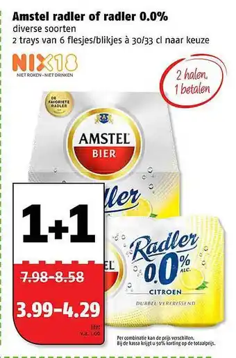 Poiesz Amstel radler of radler 0.0% aanbieding