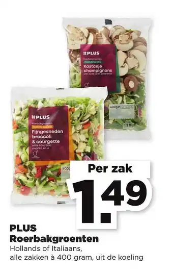 PLUS Plus roerbakgroenten 400 gram aanbieding