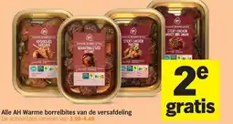 Albert Heijn Alle ah warme borrelbites van de versafdeling aanbieding