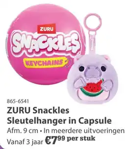 Toys2Play ZURU Snackles Sleutelhanger in Capsule aanbieding
