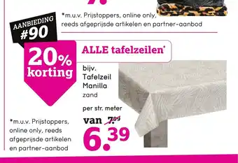 Leen Bakker Alle tafelzeilen bijv. Tafelzeil Manilla per str. meter aanbieding