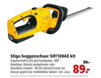 Welkoop Stiga heggenschaar sht100ae Kit aanbieding