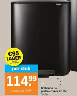 Albert Heijn Brabantia Bo pedaalemmer aanbieding