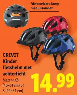 Lidl Crivit Kinder fietshelm met achterlicht aanbieding