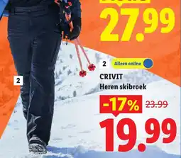 Lidl Crivit Heren skibroek aanbieding