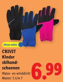 Lidl Crivit Kinder skihandschoenen aanbieding