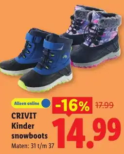 Lidl Crivit Kinder snowboots aanbieding