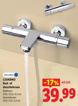Lidl Livarno Bad- of douchekraan aanbieding