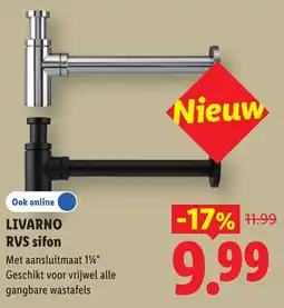 Lidl Livarno RVS sifon aanbieding