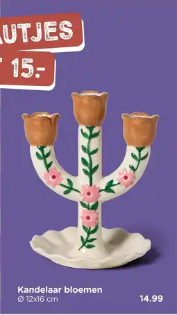 Xenos Kandelaar bloemen aanbieding