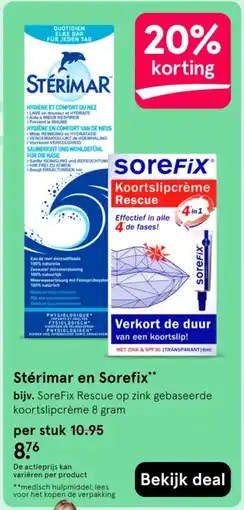 Etos Stérimar en Sorefix aanbieding