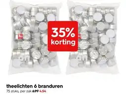 HEMA Theelichten 6 branduren aanbieding