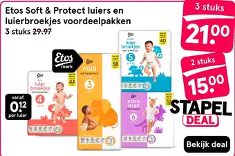 Etos Etos Soft & Protect luiers en luierbroekjes voordeelpakken aanbieding