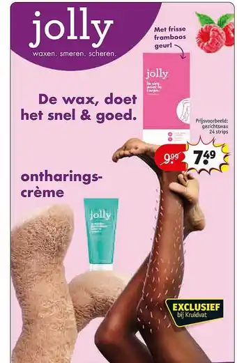 Kruidvat Jolly gezichtswax aanbieding