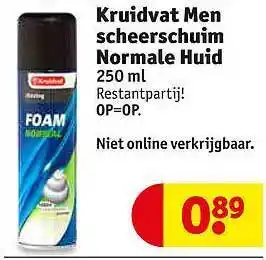Kruidvat Kruidvat men scheerschuim normale huid aanbieding