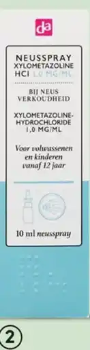 DA Da neusspray xylometazoline aanbieding