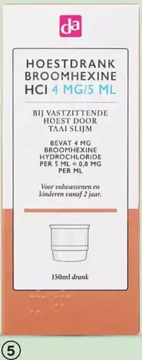 DA Da hoestdrank broomhexine aanbieding