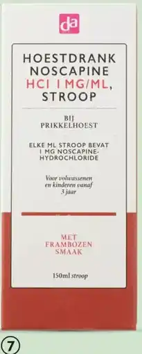 DA Da hoestdrank noscapine aanbieding