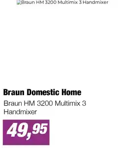EP Braun HM 3200 Multimix 3 Handmixer aanbieding