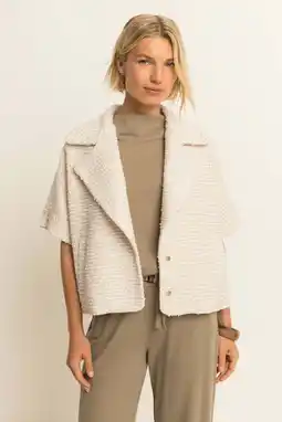 Wehkamp Expresso bouclé jas - beige aanbieding