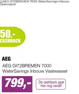 EP AEG GI72BREMEN 7000 WaterSavings Inbouw Vaatwasser aanbieding