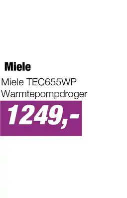 EP Miele TEC655WP Warmtepompdroger aanbieding
