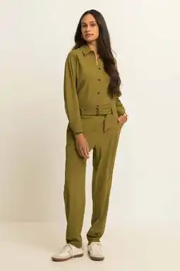 Wehkamp Expresso travelstof tapered broek - groen aanbieding