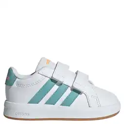 Wehkamp adidas Sportswear Grand Court imitatieleren sneakers - wit/aqua aanbieding