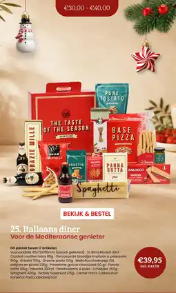 Makro Italiaans diner Voor de Mediteraanse genieter aanbieding