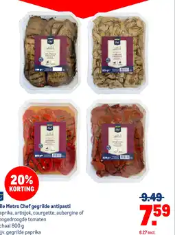 Makro Alle Metro Chef gegrilde antipasti aanbieding