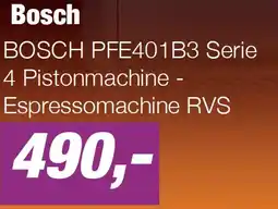 EP BOSCH PFE401B3 Serie 4 Pistonmachine - Espressomachine RVS aanbieding