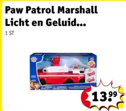 Kruidvat Paw Patrol Marshall Licht en Geluid Brandweerauto aanbieding