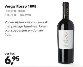 HANOS Verga rosso 1895 75cl aanbieding