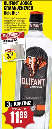 Dirck 3 Olifant Jonge Graanjenever aanbieding
