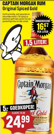 Dirck 3 Captain Morgan Original Spiced Gold aanbieding