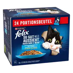 Zooplus 3 + 1 gratis! Felix natvoer voor katten of Felix kattensnacks - Vis selectie (96 x 85 g) aanbieding